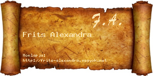 Frits Alexandra névjegykártya